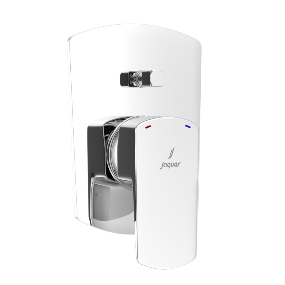 صورة مجموعة الأجزاء المكشوفة من محول داخل الحائط عالي التدفق بذراع واحد - كروم