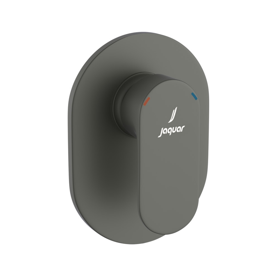 صورة مجموعة الأجزاء المكشوفة لمحبس يدوي مدمج في الحائط بذراع واحد - جرافيت