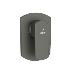 الصورة: مجموعة الأجزاء المكشوفة لمحبس يدوي مدمج في الحائط بذراع واحد - جرافيت