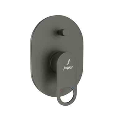 الصورة: مجموعة الأجزاء المكشوفة من محول داخل الحائط عالي التدفق بذراع واحد - جرافيت