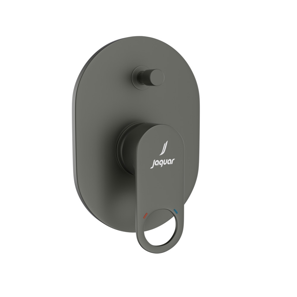 صورة مجموعة الأجزاء المكشوفة من محول داخل الحائط عالي التدفق بذراع واحد - جرافيت