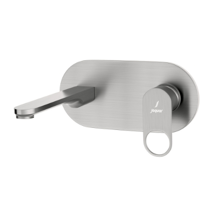 الصورة: الأجزاء المكشوفة لمحبس يدوي مدمج في الحائط بذراع واحد - ستينليس ستيل