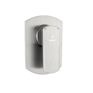 الصورة: مجموعة الأجزاء المكشوفة لمحبس يدوي مدمج في الحائط بذراع واحد - ستينليس ستيل