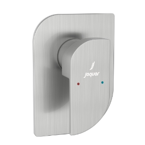 الصورة: مجموعة الأجزاء المكشوفة لمحبس يدوي مدمج في الحائط بذراع واحد - ستينليس ستيل