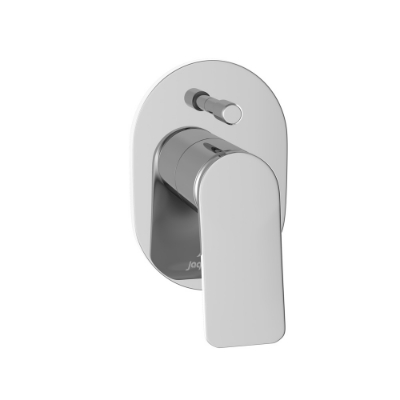 الصورة: مجموعة الأجزاء المكشوفة من محول داخل الحائط عالي التدفق بذراع واحد - كروم