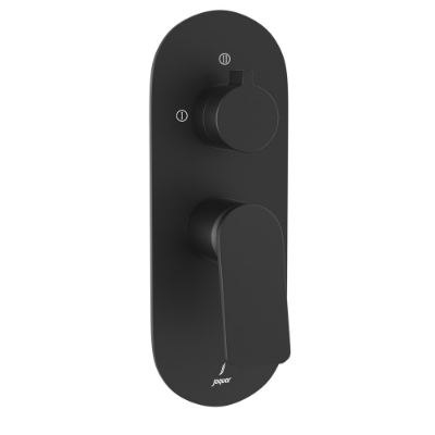 الصورة: مجموعة الأجزاء المكشوفة لخلاط شاور بذراع واحد أكواماكس - أسود مطفي 