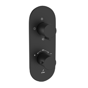 الصورة: خلاط شاور حراري أكواماكس - أسود مطفي