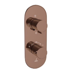 الصورة: خلاط شاور حراري أكواماكس - روز جولد PVD