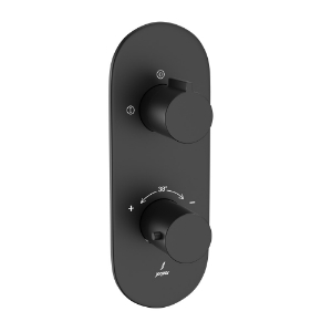 الصورة: خلاط شاور حراري أكواماكس - أسود مطفي