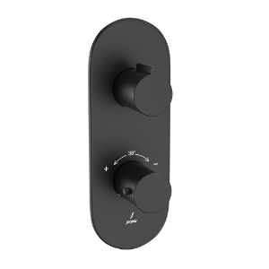 الصورة: خلاط شاور حراري أكواماكس - أسود مطفي