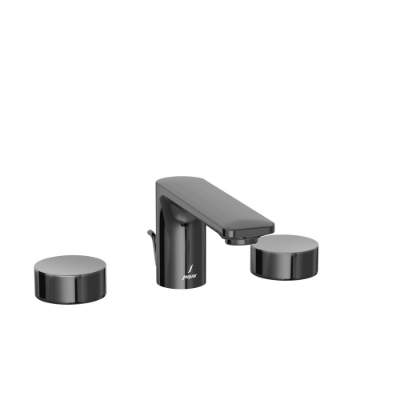 الصورة: خلاط مغسلة بثلاث فتحات له نظام تصريف منبثق - كروم أسود