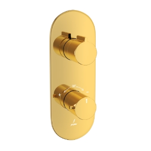Picture of Aquamax Thermostatic Shower Mixer - Gold Bright PVD