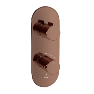 Picture of Aquamax Thermostatic Shower Mixer - Blush Gold Bright PVD