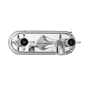 Picture of 3 Hole Basin Mixer Wall Mounted - Chrome